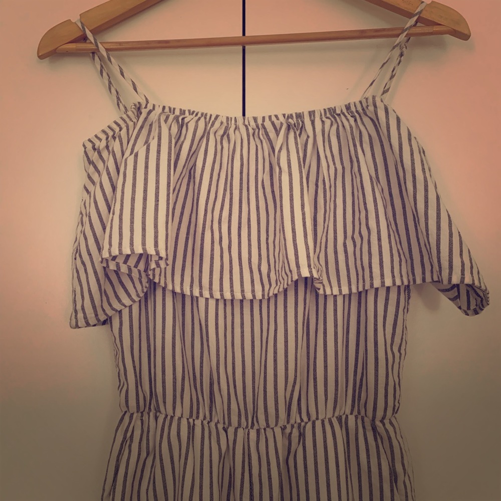 H&M ruffle off-shoulder jumpsuit